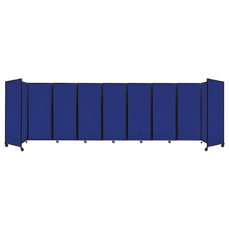 Versare Room Divider 360 Folding Portable Partition 25' x 6'10" Royal Blue Fabric 1182905